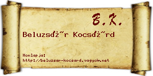 Beluzsár Kocsárd névjegykártya